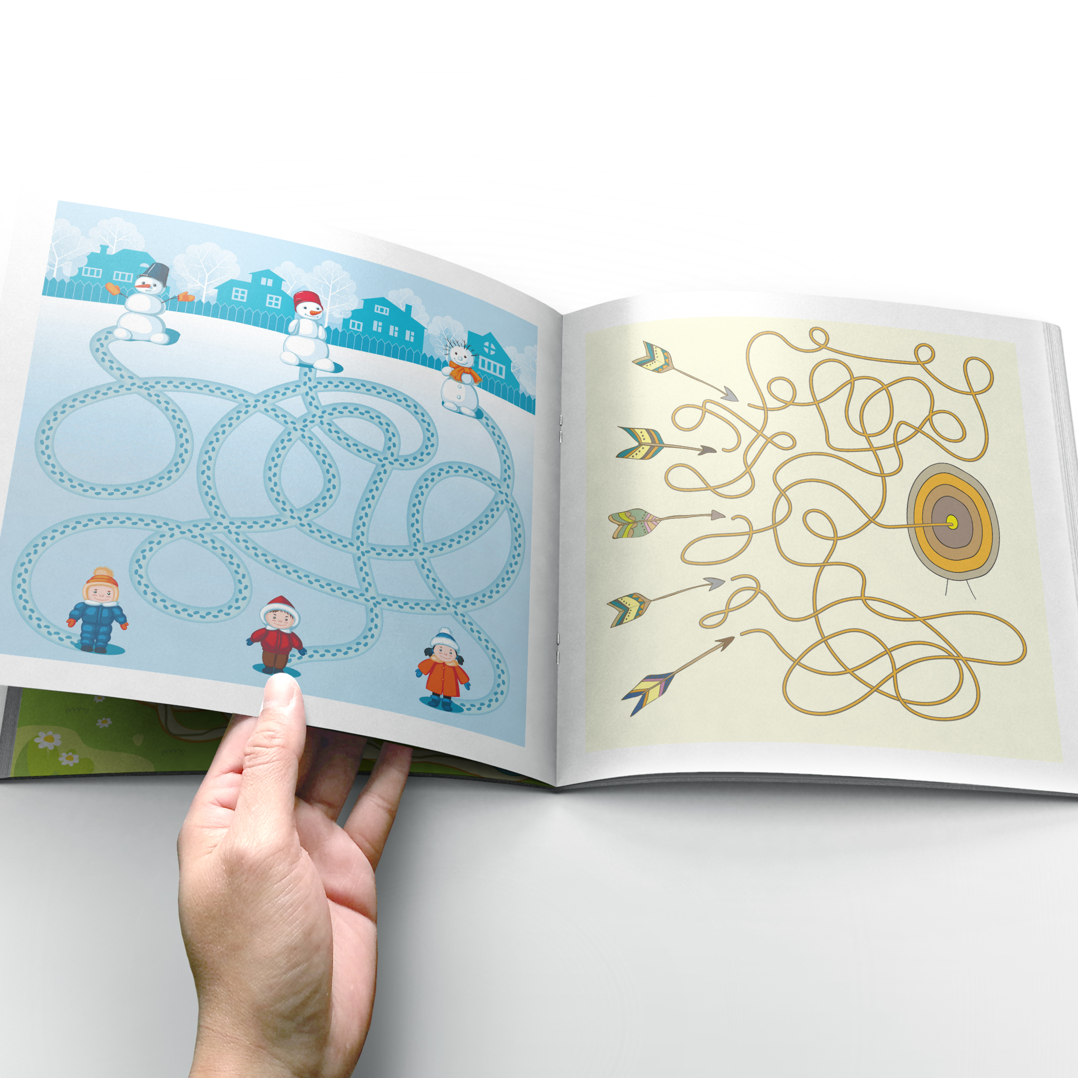 Kids Education In Us - Interactive Maze Puzzle Book for Kids: