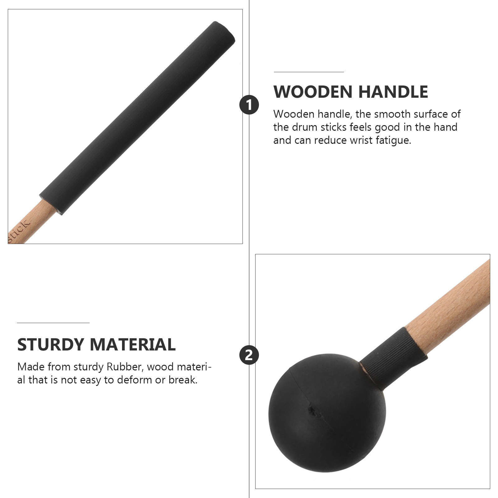 2Pcs Tongue Drum Sticks Wooden - Kids Yoga Education recensie en prijs