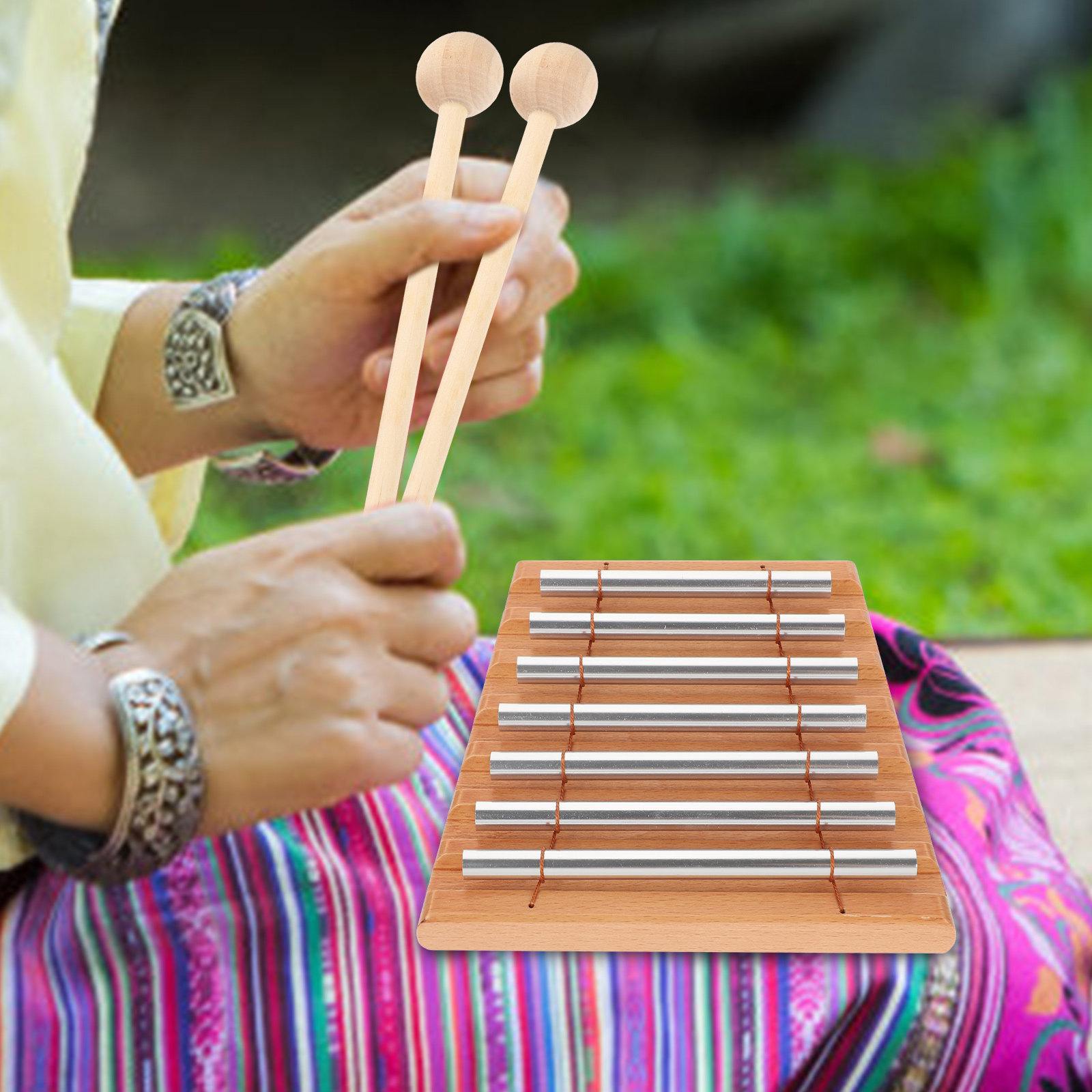 1Set Wooden Classroom Chime Se - Kids Yoga Education recensie en prijs