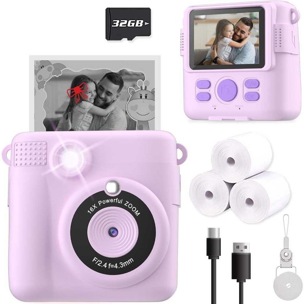 Instant Print Camera for Kids, - Kids Education Card recensie en prijs