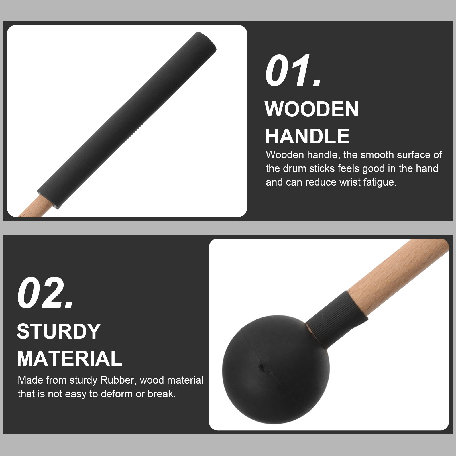 2Pcs Tongue Drum Sticks Wooden - Kids Yoga Education recensie en prijs