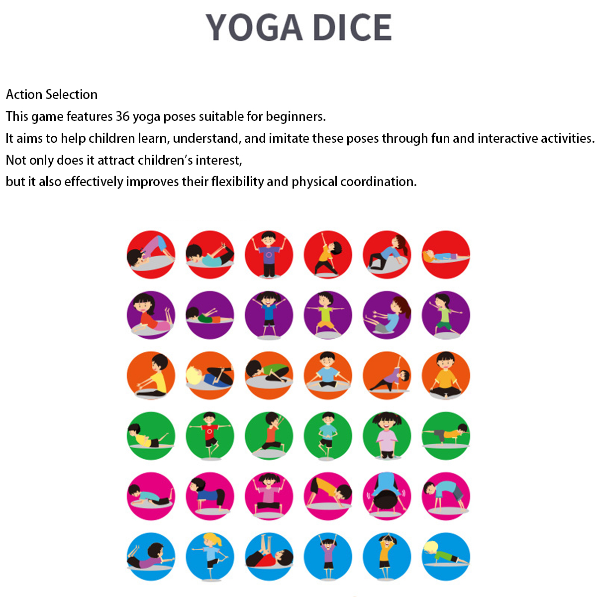 Yoga Dice Toy Fun Exercise Dic - Kids Yoga Education recensie en prijs