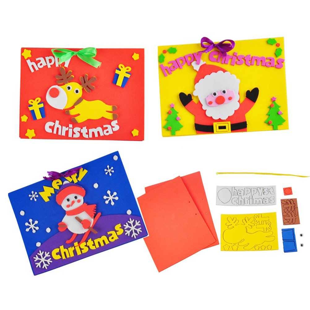 3Pcs DIY Cards Making Christma - Kids Education Card recensie en prijs