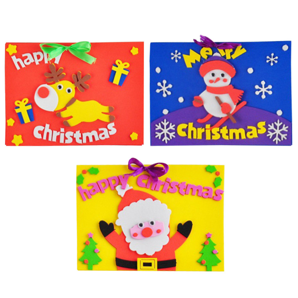 3Pcs DIY Cards Making Christma - Kids Education Card recensie en prijs