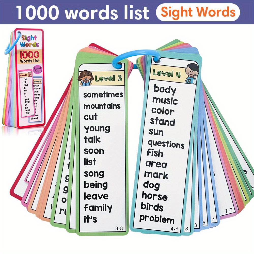 1000 Sight Words Flash Cards f - Kids Education Card recensie en prijs