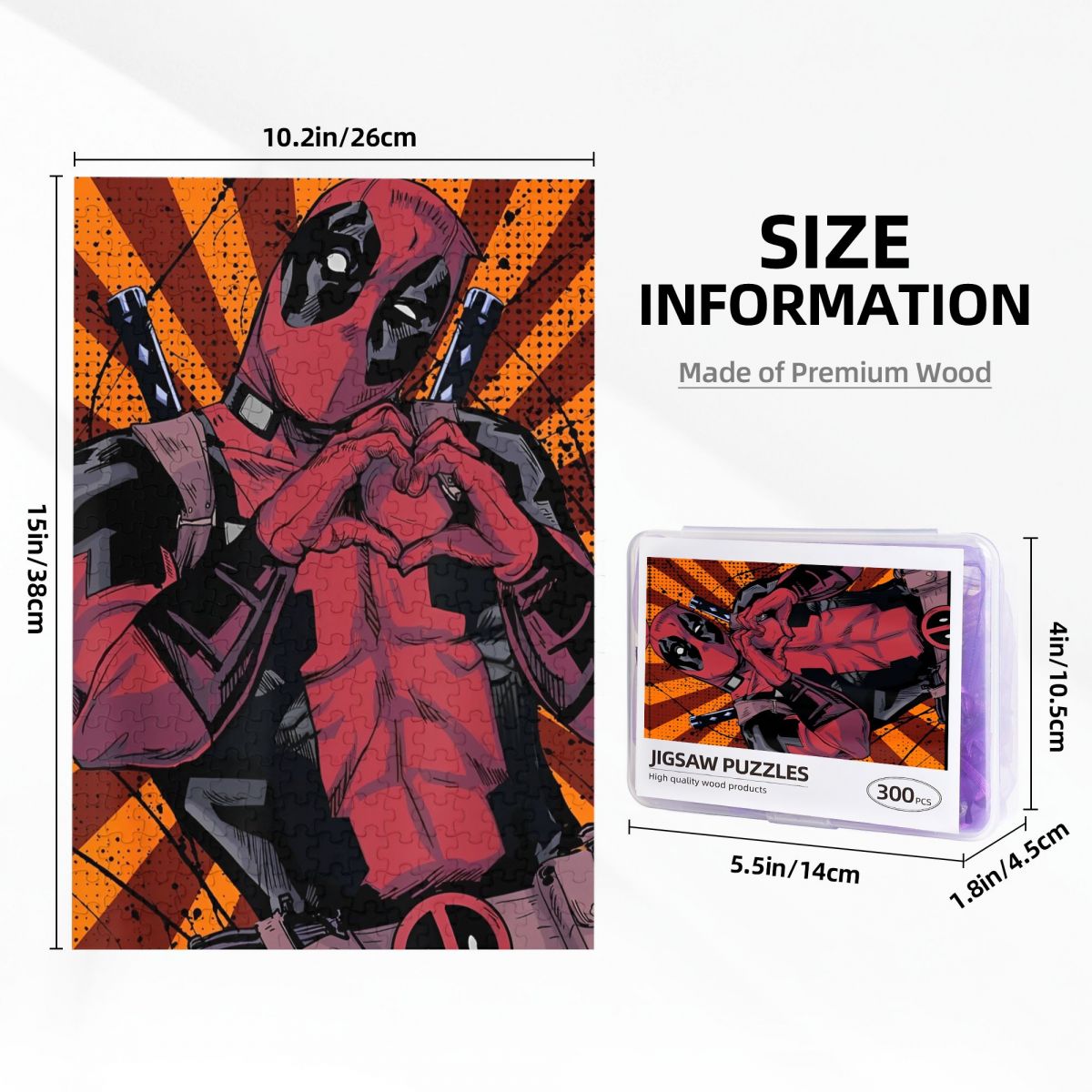 Deadpool Heart Hands Wooden Pu - Kingdom Kids Education recensie en prijs