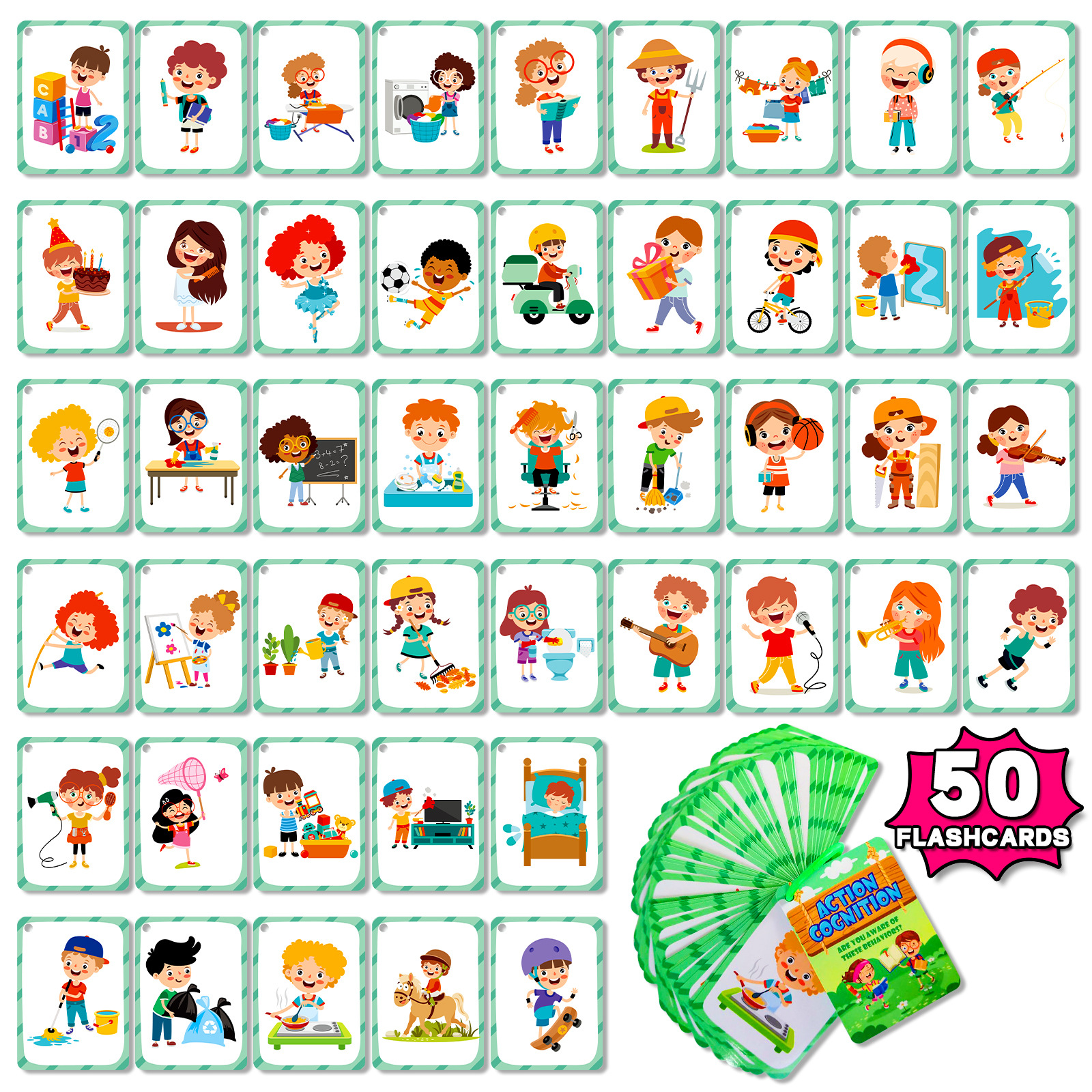 50Pcs/Set Cognition Learning C - Kids Education Card recensie en prijs