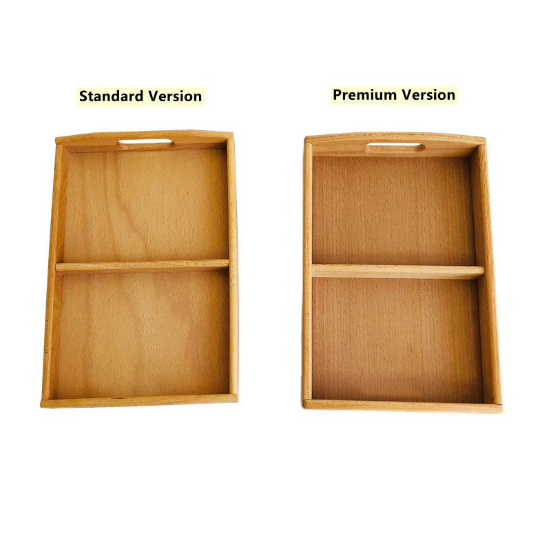 Wood Montessori Tray With Comp - Kids Education Jobs recensie en prijs
